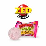Jawbreaker Single Strawberry - Jawbreaker cu guma de mestecat aroma capsuni acre